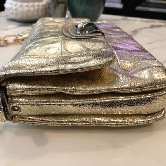 Coach Metallic Kristen Op Art Clutch- RARE! - Picture 13 of 15